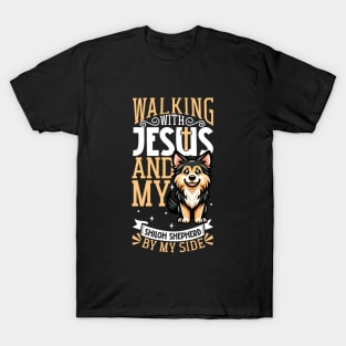 Jesus and dog - Shiloh Shepherd T-Shirt